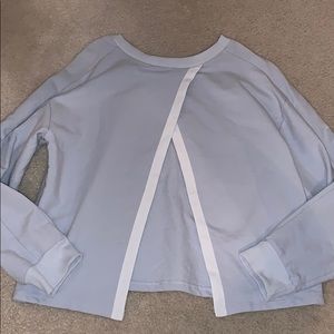 Open back sweatshirt